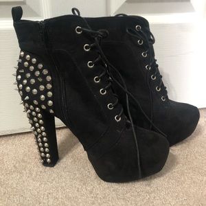Charlotte Russe spike heel boots.